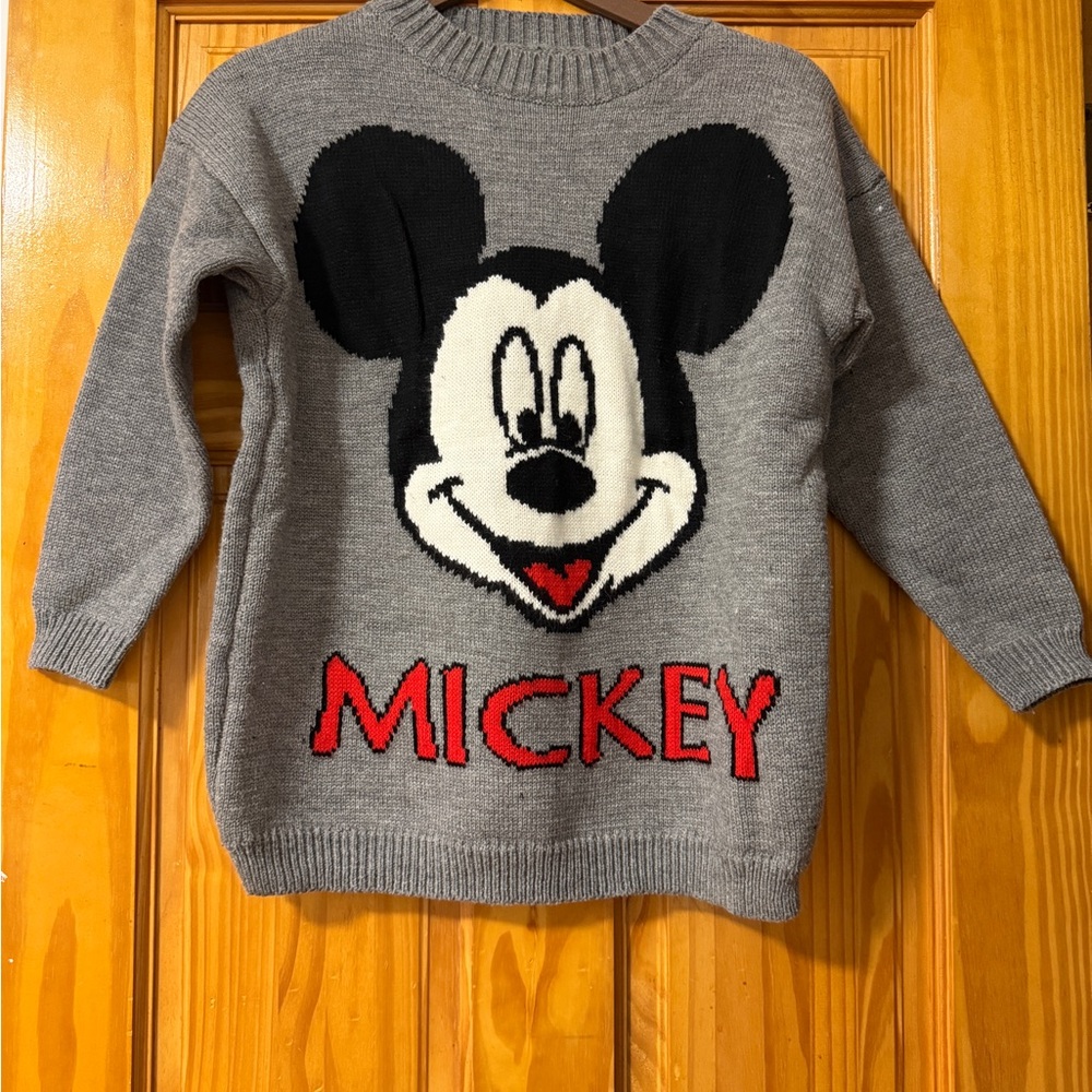 Gray Mickey Mouse Sweater, size Small